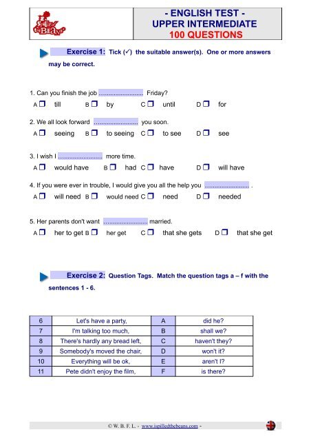 C test english