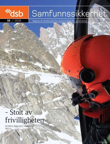 Samfunnssikkerhet nr. 4/2009 - Direktoratet for samfunnssikkerhet ...