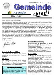 aktuel l - Gemeinde Friedenfels