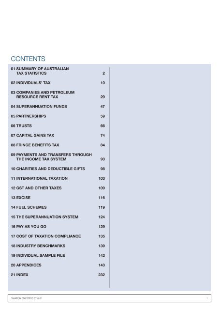 Taxation statistics 2010–11 - Australian Taxation Office