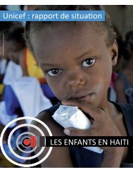 Unicef : rapport de situation LES ENFANTS EN HAITI