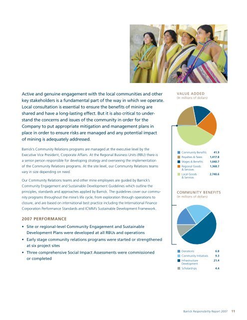 2007 Responsibility Report - English (PDF) - Barrick Gold Corporation