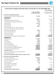 CASH FLOW STATEMENT FOR THE YEAR 1ST JANUARY TO ... - ppl