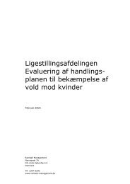 Ligestillingsafdelingen Evaluering af handlings- planen til ... - LOKK