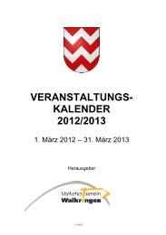 VERANSTALTUNGS- KALENDER 2012/2013 - Walkringen