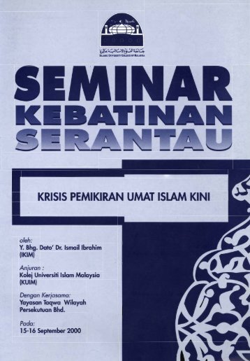 Krisis Pemikiran Umat Islam Kini.pdf - USIM