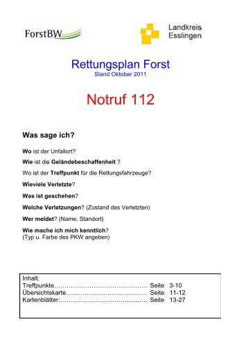 Rettungsplan-Forst - Landkreis Esslingen