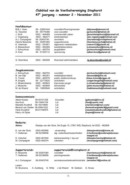 nummer 2 â November 2011 - VV Staphorst