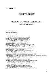 COMPTE-RENDU REUNION Ã  FRAISSE â SUR-AGOUT