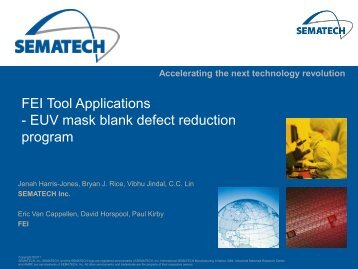 EUV mask blank defect reduction program - Sematech