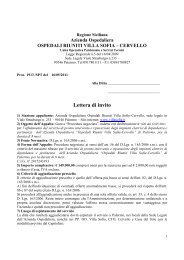 Lettera di invito - Azienda Ospedaliera Ospedali Riuniti Villa Sofia