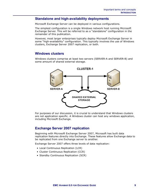 EMC Avamar 6.0 for Exchange Guide - EMC Community Network