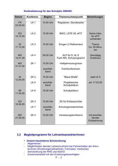 Weiterentwicklung und QualitÃ¤tssicherung unserer schulischen Arbeit