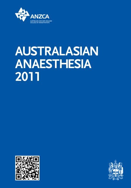 Australasian Anaesthesia 2011 - Australian and New Zealand ...