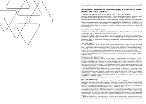 Australasian Anaesthesia 2011 - Australian and New Zealand ...