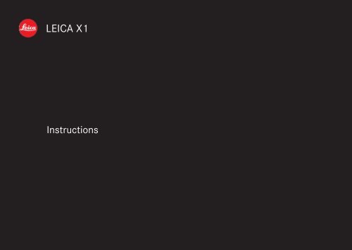 X1 Instructions - Leica Camera AG