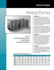 Parshal Flumes - Eastech Flow Controls