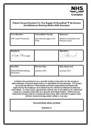 Supply of NuvaRing - NHS Grampian