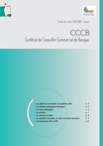 [pdf] - Guide rentrÃ©e CCCB Tunisie 2013-14 - CFPB
