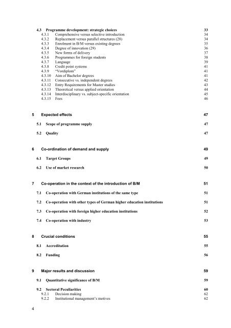 and Master Programmes in German Higher Education Institutions