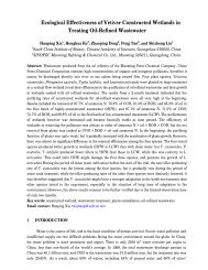 Ecological Effectiveness of Vetiver Constructed Wetlands in Treating ...