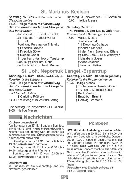 Nachrichten - Pastoralverbund Bad Driburg