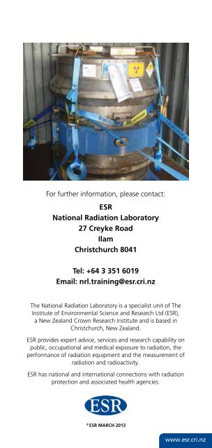 radiation protection officer training course - Environmental Science ...