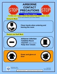 airborne contact precautions - Washington State Hospital Association