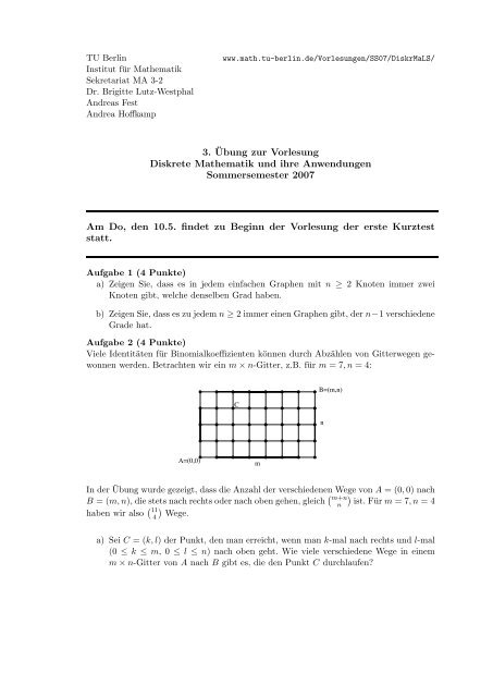 3. Â¨Ubung zur Vorlesung Diskrete Mathematik und ihre ...