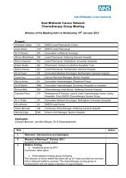 East Midlands Cancer Network Chemotherapy Group Meeting
