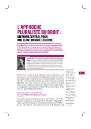 L'APPROChE PLURALISTE DU DROIT : - Droits de l'Homme et ...