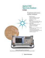 Agilent CSA Spectrum Analyzer - H TEST a.s.