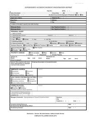 Supervisor Accident Report Form