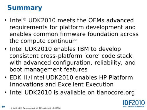 Introducing the New IntelÂ® UEFI Development Kit: Industry ...