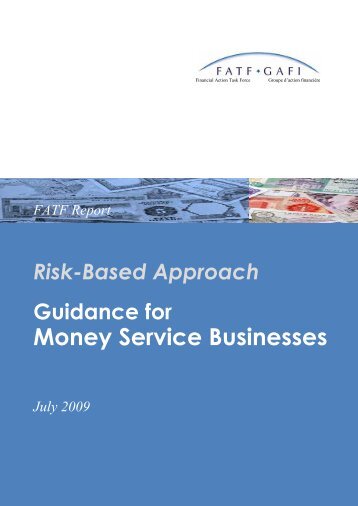 Risk-Based Approach â Guidance for Money Service Businesses