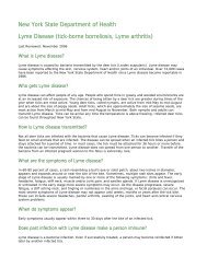 Lyme Disease (tick-borne borreliosis, Lyme ... - Schoharie County