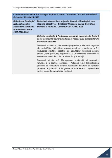 Strategia de dezvoltare durabilÄ a judeÈului Gorj pentru perioada ...