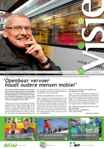 'Openbaar vervoer houdt oudere mensen mobiel' - ACV Leuven