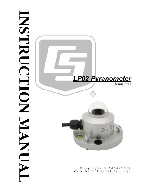 LP02 Pyranometer - Campbell Scientific