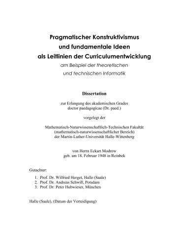 Pragmatischer Konstruktivismus und fundamentale Ideen als ...