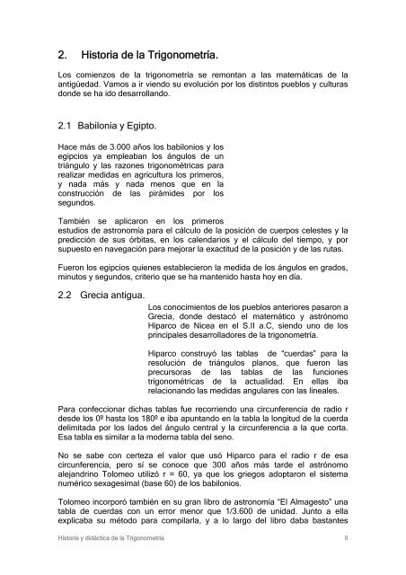 Historia y didÃ¡ctica de la TrigonometrÃ­a - Publicatuslibros.com
