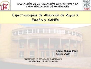 EXAFS y XANES - Universidad de Sevilla