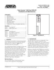 Total Access® 1500 Dual EBS-RT Installation and Maintenance ...