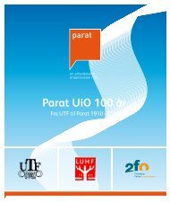 Parat UiO 100 ÃƒÂ¥r - Universitetet i Oslo