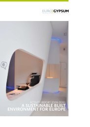 A SuStAinAble built environment for europe - Eurogypsum