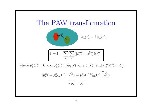 The Projector Augmented Wave method