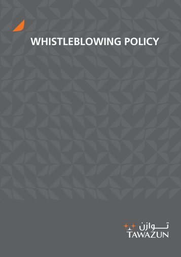 WHISTLEBLOWING POLICY - EthicsPoint