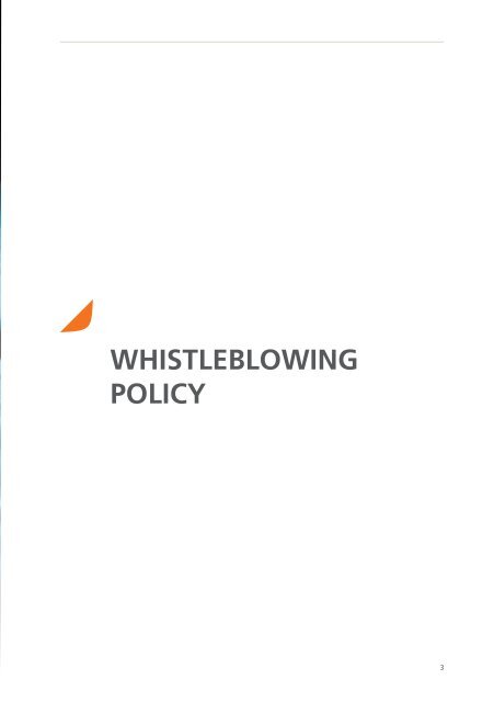 WHISTLEBLOWING POLICY - EthicsPoint