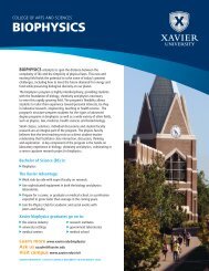 BIOPHYSICS - Xavier University