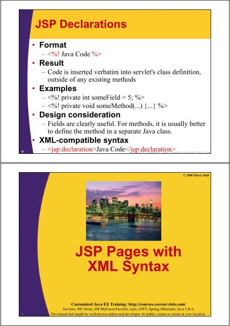 0A-Servlet+JSP-Revie.. - Custom Training Courses - Coreservlets.com